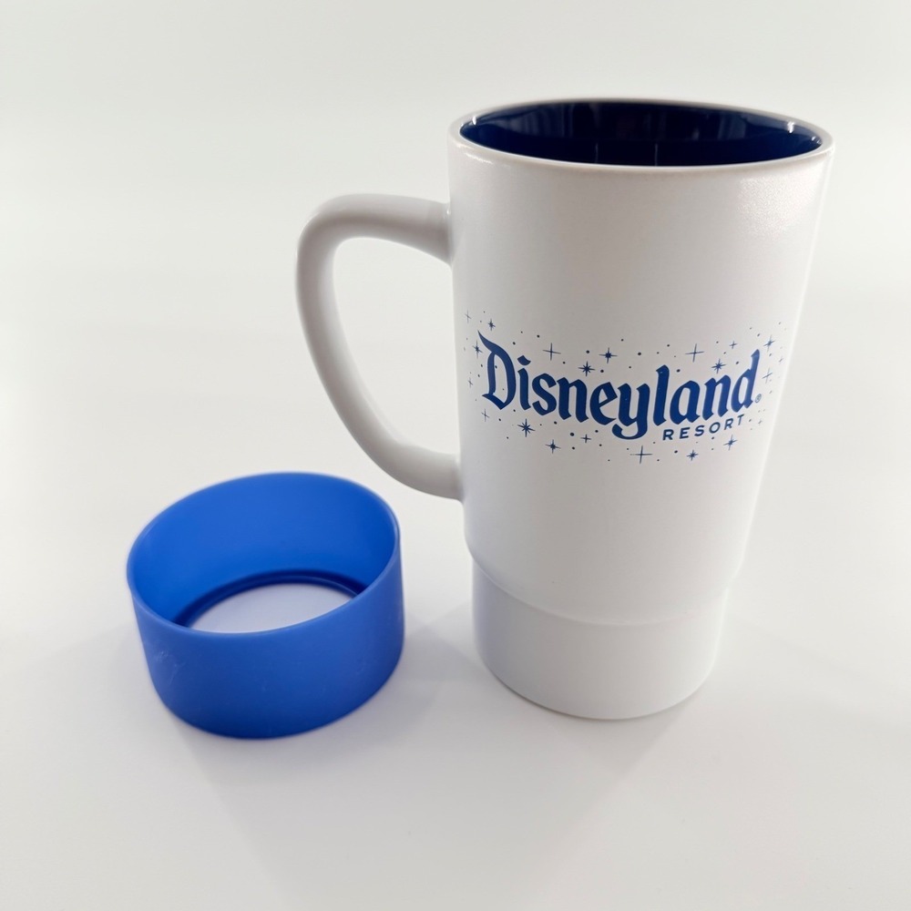 Disney Parks Disneyland Resort Castle Fireworks Ceramic Coffee Mug Silicone Base